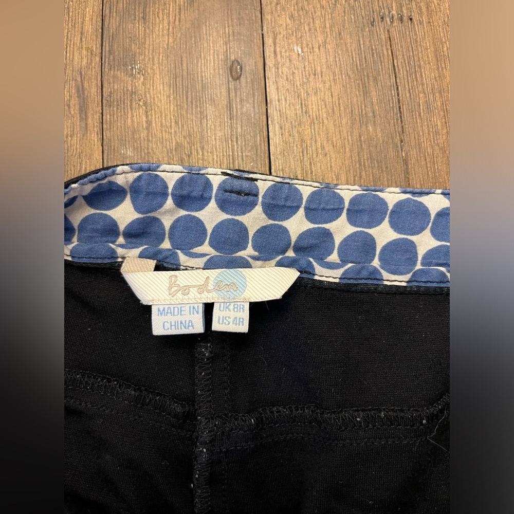 Boden stretch cotton black pants (gently used)